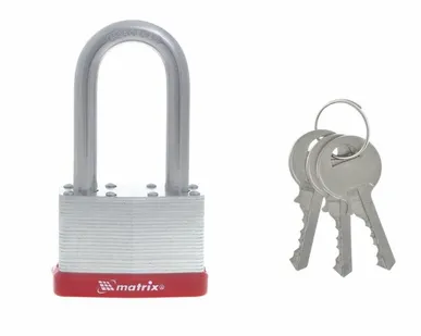 фото Замок навесной, 65 мм, удлиненная дужка MATRIX 91811