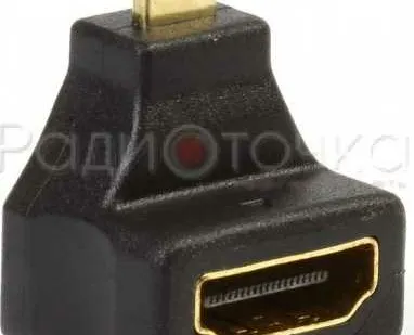 фото Переходник HDMI гнездо - microHDMI штекер угловой