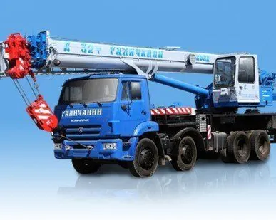 фото КС 55729-1В автокран c гуськом 32т КАМАЗ-6540 ОВОИД