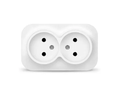 фото Розетка 2-м ОП 10А IP20 без заземл. бел. IONICH 1417