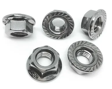 фото Гайка М10 шестигранная DIN 6923 с фланцем, нержавеющая сталь А-2