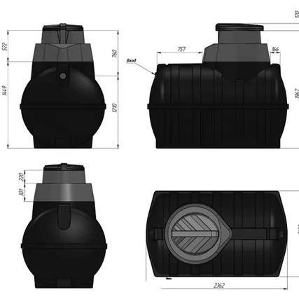 Фото №1 Емкость подземная «Rostok» U 3000л