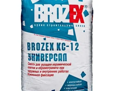 фото Клей для плитки BROZEX КС -12 Усиленный 25кг. внутр/наруж.работ