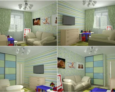 фото Дизайн интерьера гостиной, спальни, детской