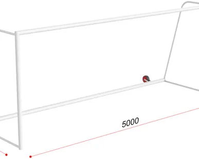 фото Ворота футбольные с противовесом, разборные (5х2 м)