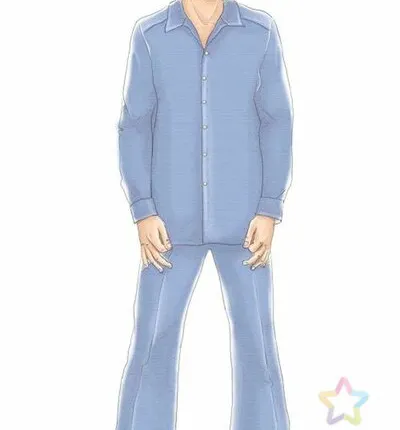 Фото №0 Выкройка: зеленая шелковая рубашка от 1 шт.