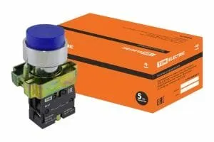 фото Кнопка BL61 без подсветки синий 1з TDM