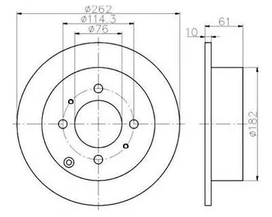 фото Patron Диск тормозной задний (к т 2 ед) Sonata EF/Matrix ор 5841138310 Patron PBD4286