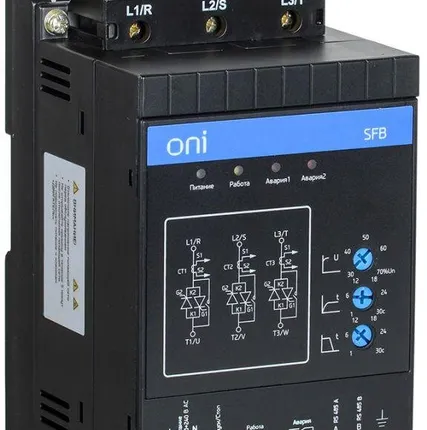 Фото №0 Устройство плавного пуска SFB 3Ф 380В 5.5кВт 11A Uупр 110-220В ONI SFB-33-D55-A-00