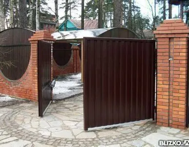 фото Ворота распашные с приводом