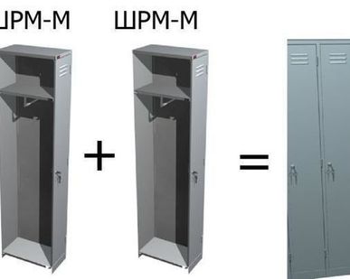 фото Шкаф гардеробный металлический модульный
