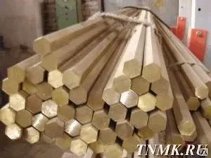 фото Шестигранник латунный 46 мм Л63 ГОСТ 2060-2006