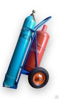 Фото №0 Тележка ТГК-П-2 (для превозки кислород+пропан баллонов)