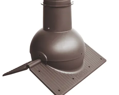 фото Коньковый элемент Krovent Pipe-Cone (Коричневый)