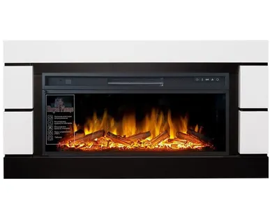 фото Каминокомплект Modern Crystal 36/40 (белый, черный) + Royal Flame Vision 42 LOG Led
