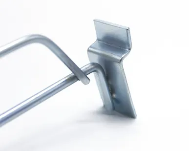 фото Крючок на экономпанель одинарный с ценникодержателем 150мм, d=5мм, цинк