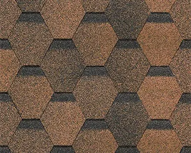 фото Гибкая черепица Docke Eurasia Шестигранник Светло-коричневый