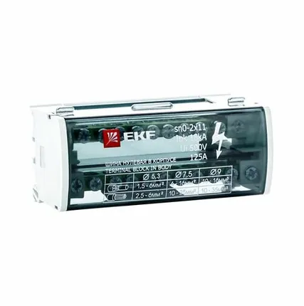 Фото №0 Шина нулевая на DIN-рейку в корпусе EKF 2х11 групп