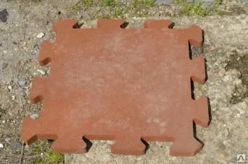 фото Плитка резиновая 450x450x25мм цвет Синий Шероховатая 4шт/м2