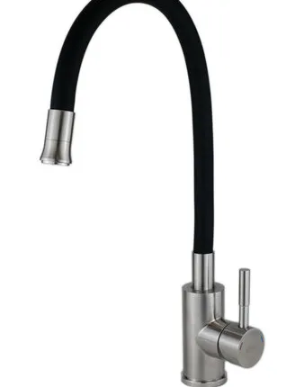Фото №0 Смеситель Esko Snake K44 B для кухни гибкий излив черный, нержавеющая сталь