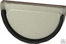 Фото №0 Заглушка желоба с резиновым уплотнителем, система 150/100 бел., корич.,