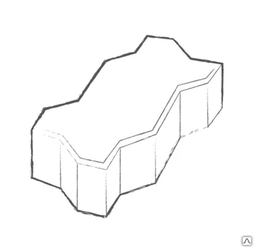 Фото №0 Тротуарная плитка Волна 240x130x80 ЭДД-2.8 серая