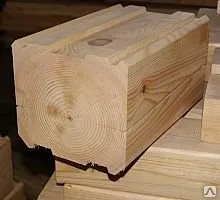 Фото №0 Брус массивный профилированный 6м. лиственница 210х140 (сухой)