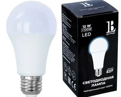 фото Светодиодная лампа L&B A60 12W 1150Lm 4000K E27 E27-12W-4000K-A60