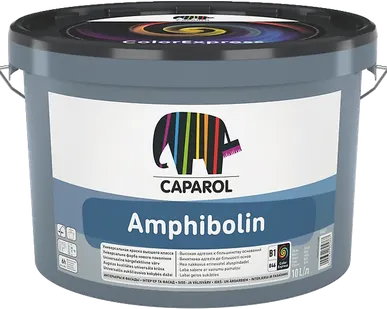 фото Краска универсальная износостойкая влагостойкая Caparol Amphibolin белая 2,5 л. ПОЛЬША