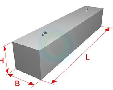 фото Железобетонная перемычка 2ПБ 25-2п 2460х120х140 мм