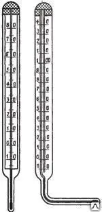 Фото №0 Термометр технический жидкостной угловой ТТ-КУ №5, ТТЖ-У №5, 0..+160, ц.д.1