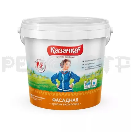 Фото №0 Краска вд фасад  1,4кг ВД-АК КАЗАЧКА (8/336) П