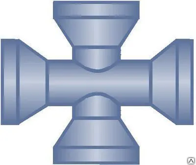 Фото №0 Крест раструбный КР диаметр прохода 100 мм, отросток 100 мм