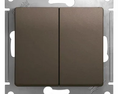 фото Механизм переключателя проходного 2-кл. СП Glossa 10А IP20 (сх. 6/2) 10AX шоколад. SchE GSL000865