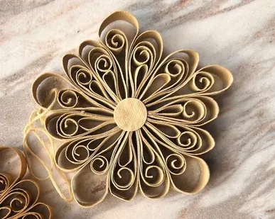 фото Подвес новогодний светлый 10 см бумага