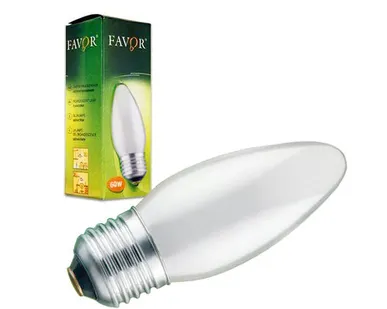 фото Лампа накаливания 'свеча' матовая 60Вт Е27 FAVOR