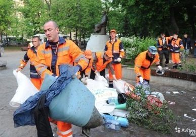 фото Работы по уборке территории