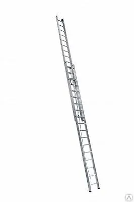 Фото №0 Лестница выдвижная с тросом профессиональная, 2х12 пер. (АЛЮМЕТ, Россия)