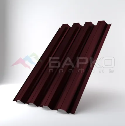 Фото №0 Профлист Н-75 -800мм(750 мм) Коричнево-красный RAL 3011 Полиэстер 0.7