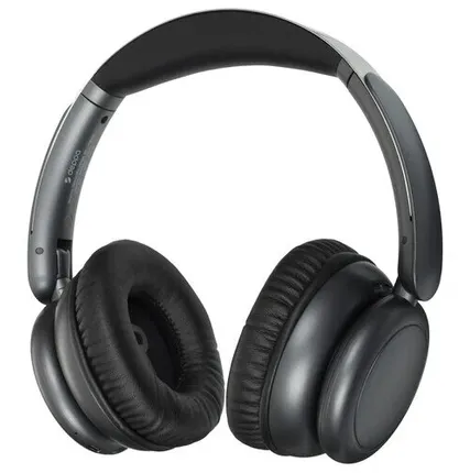 Фото №0 Беспроводные/проводные наушники Deppa Stereo Max серый