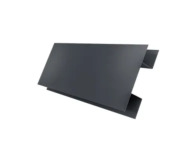 фото Планка H-образная БХ new 0,5 Satin Мatt RAL 7024 мокрый асфальт