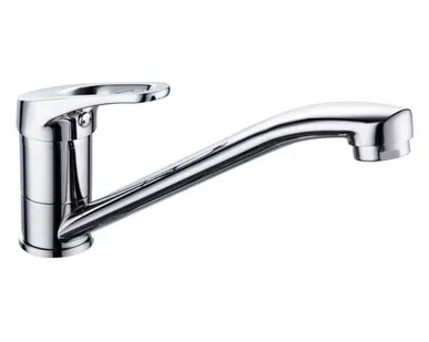 фото Смеситель для кухни GrossAqua Base, с поворотным изливом, (3210258С- G0110)