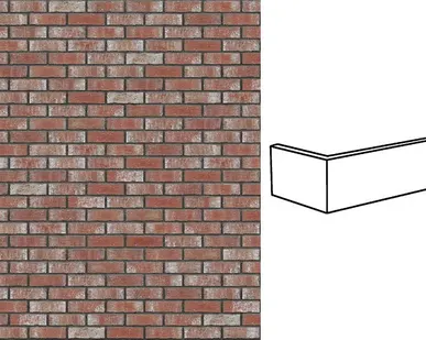 фото Клинкерная плитка угловая KING KLINKER Old Castle Royal stronghold HF36, 240*71*115*10 мм