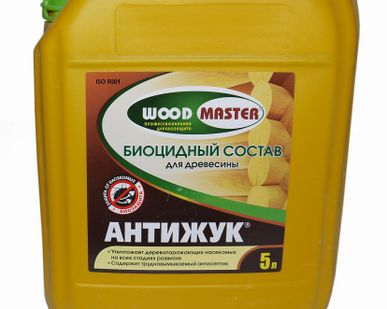 фото Состав биоцидный пропиточный для древесины "WOODMASTER" АНТИЖУК 5 л 