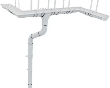 фото Водосток круглого сечения Grand Line 125*90, цвет белый