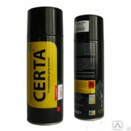 Фото №0 Термостойкая краска черная, аэрозоль, 520 мл. (Certa)