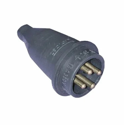 Фото №0 Вилка каучук 3-ф., 32А прямая IP44 3103-301-0300