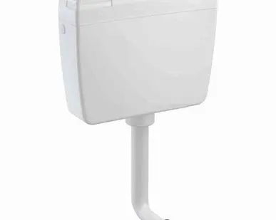 фото Бачок ПЛАСТМАССОВЫЙ с арматурой среднерасполож.с фановой трубой 1/4