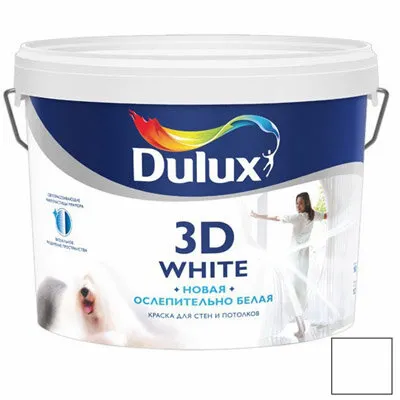 Фото №0 Краска водно-дисперсионная Dulux 3D White BW 10 л