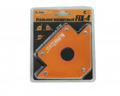 фото Угольник магнитный FIX-4 (45/90/135 град., до 22кг) FoxWeld Угольник магнит